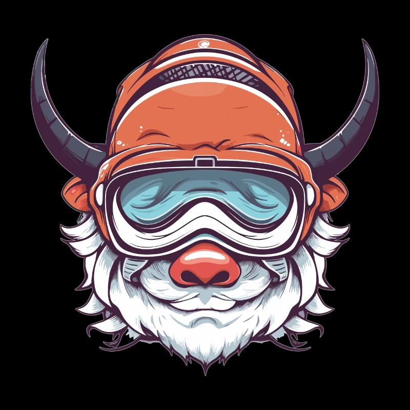 Bulle Stier Flieger Ski