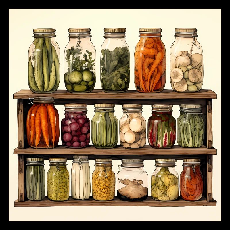 Herbstliches Einmachglasregal