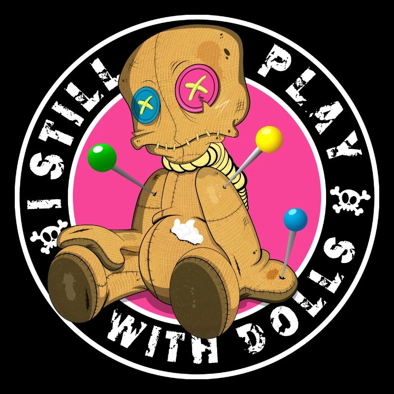 Je joue encore à la poupée! A la poupée vaudou!