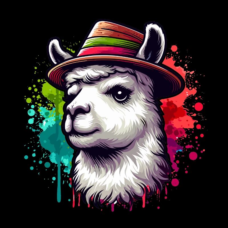 "Llama with hat