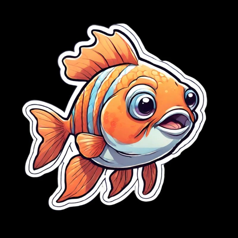 Curious Orange Goldfish