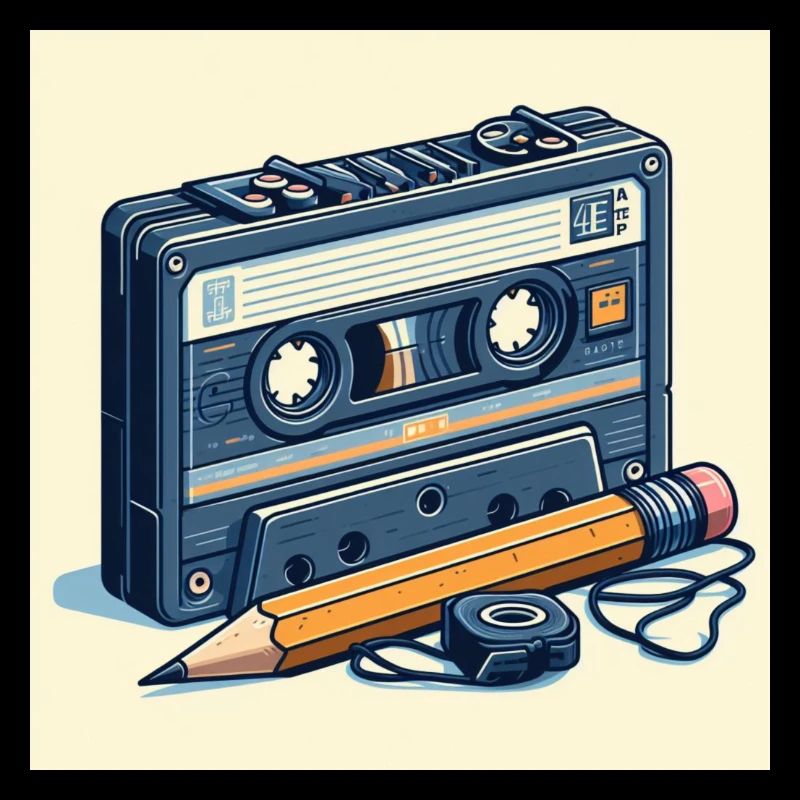 Crayon et cassette