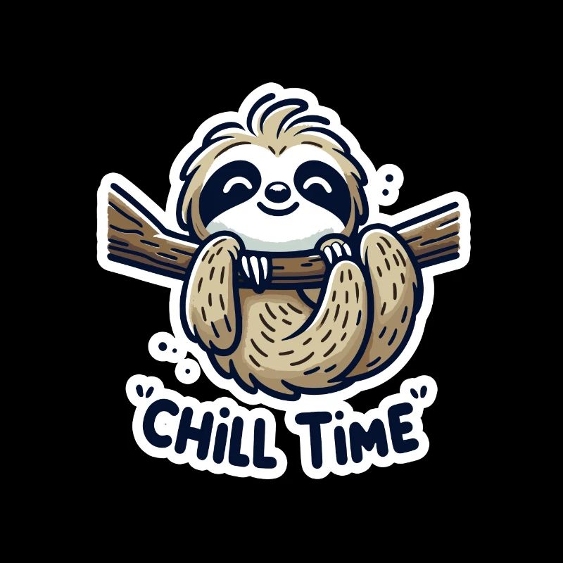 Chill Time - Sloth Illustration