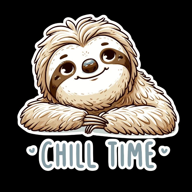 Chill Time - Sloth Illustration