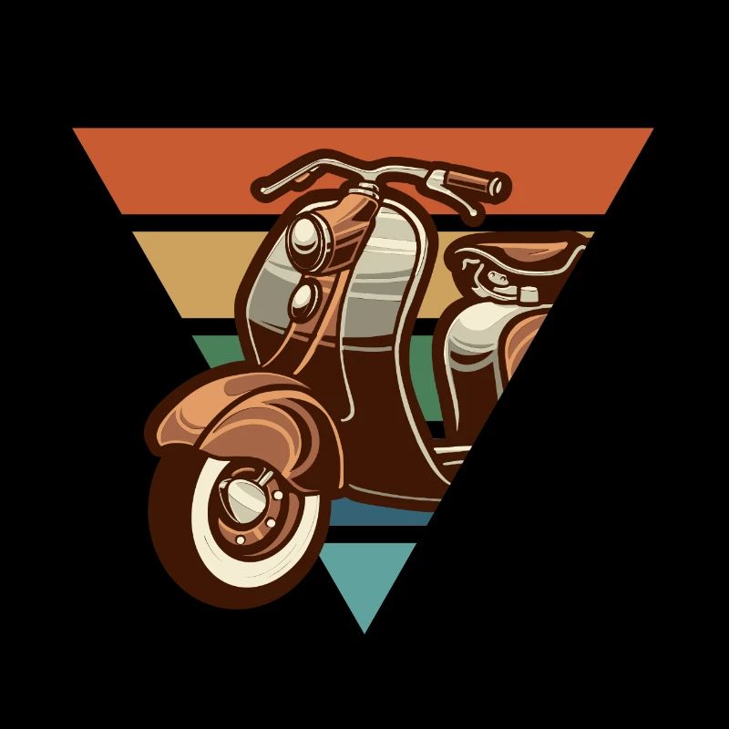 Vintage Scooter - Retro Geschenkidee