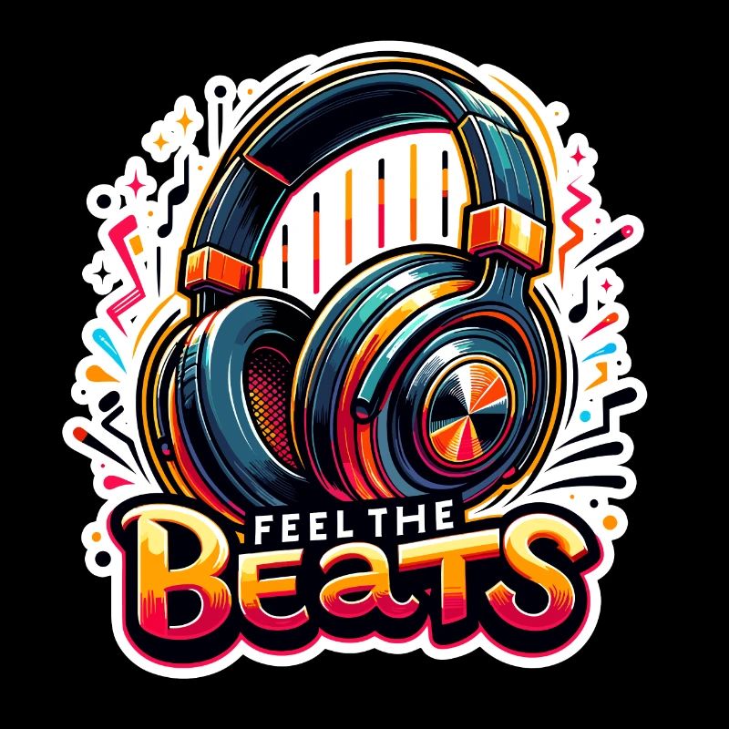 Feel the Beats - Kopfhörer Illustration