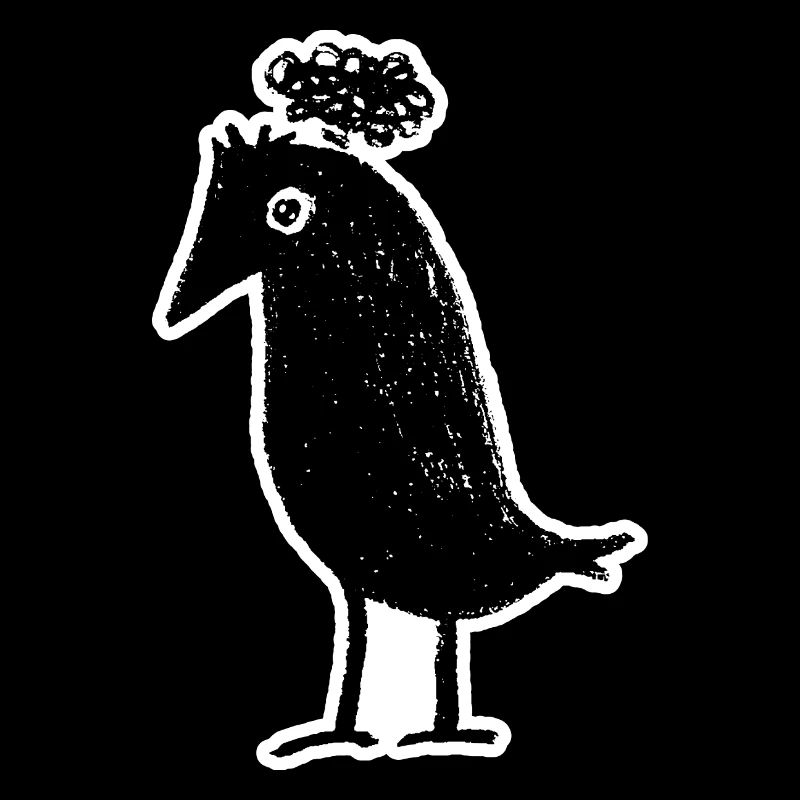 Pensive Raven - Cute Black