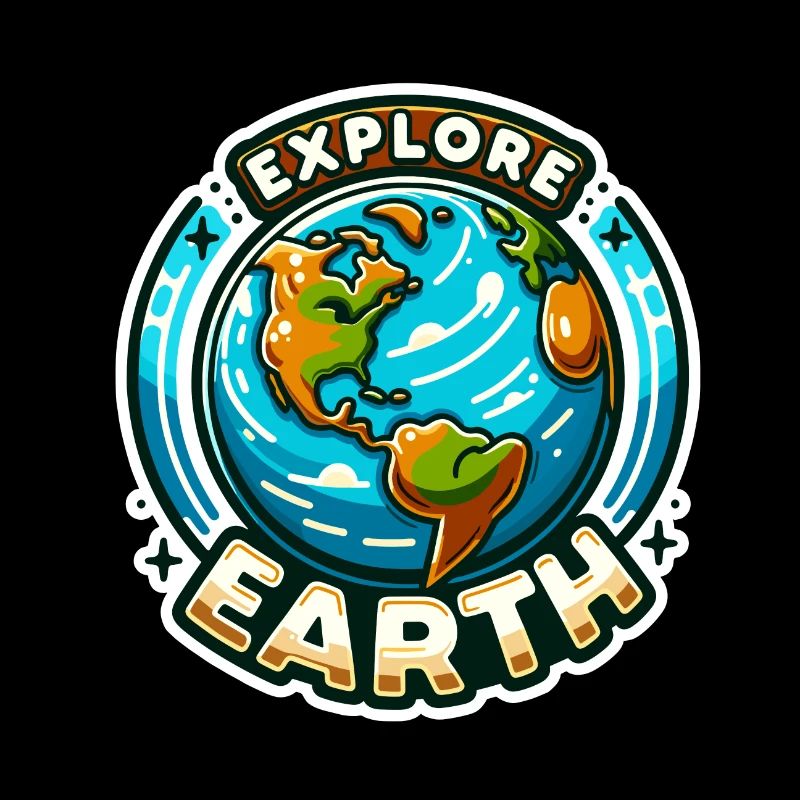 Explore Earth - Erde Illustration