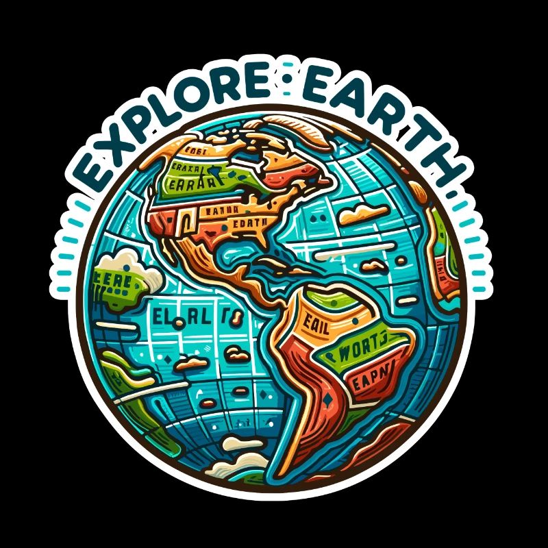 Explore Earth - Erde Illustration