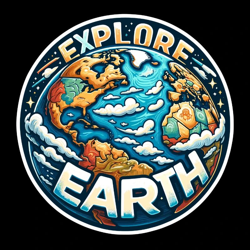 Explore Earth - Erde Illustration
