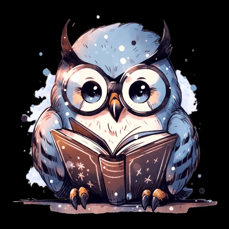 Süße Eule Buch Lesen Lesefan Bücher