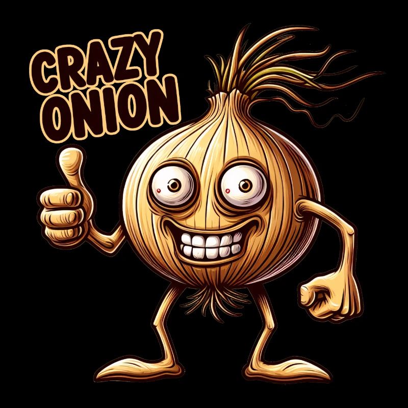 Crazy Veggies: Onion With Goatee and Thumbs Up