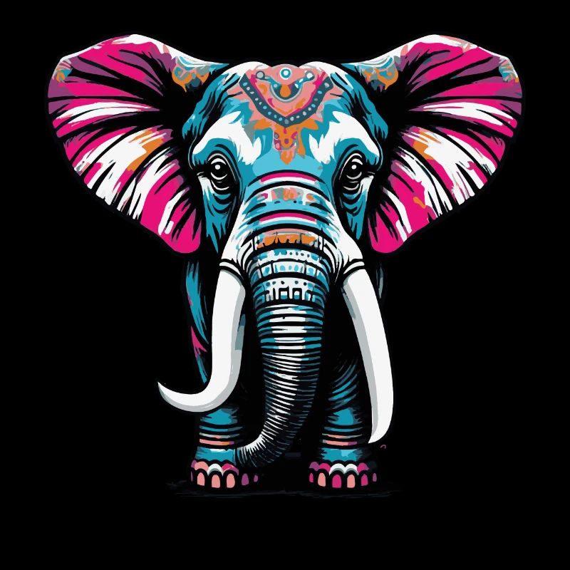 Farbenfroher Elefant