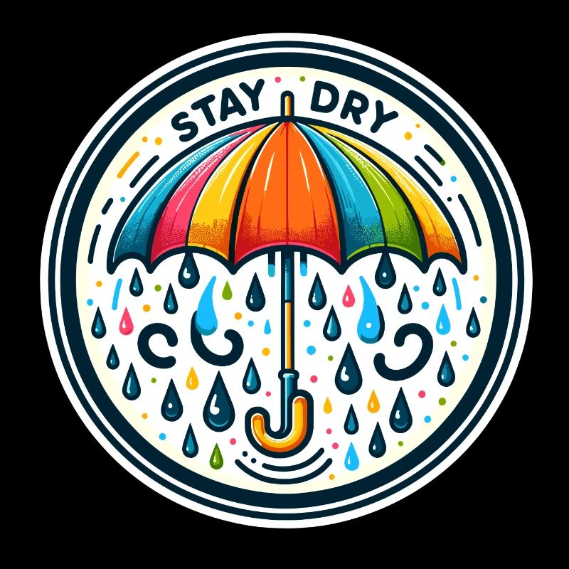 Restez au sec - Illustration de parapluie