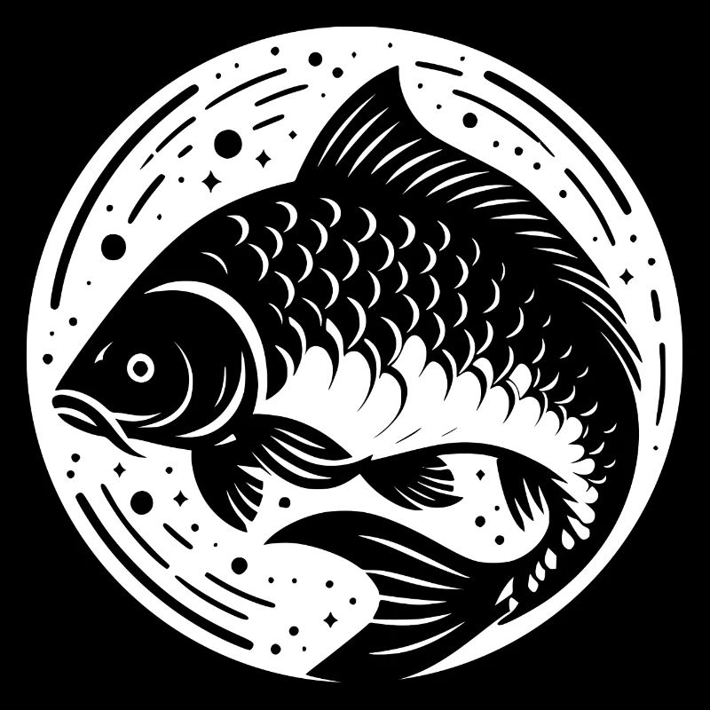 Carpe créative noir et blanc