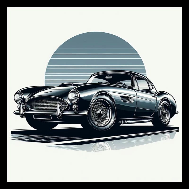 Classical car vector art