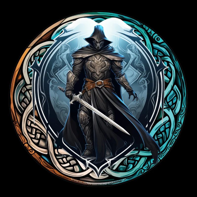 Guerrier celte - magicien à l'épée - rune celte