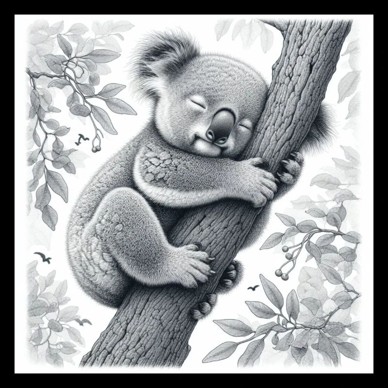 L’ours koala dort