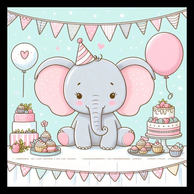 Elefant Geburtstagsparty