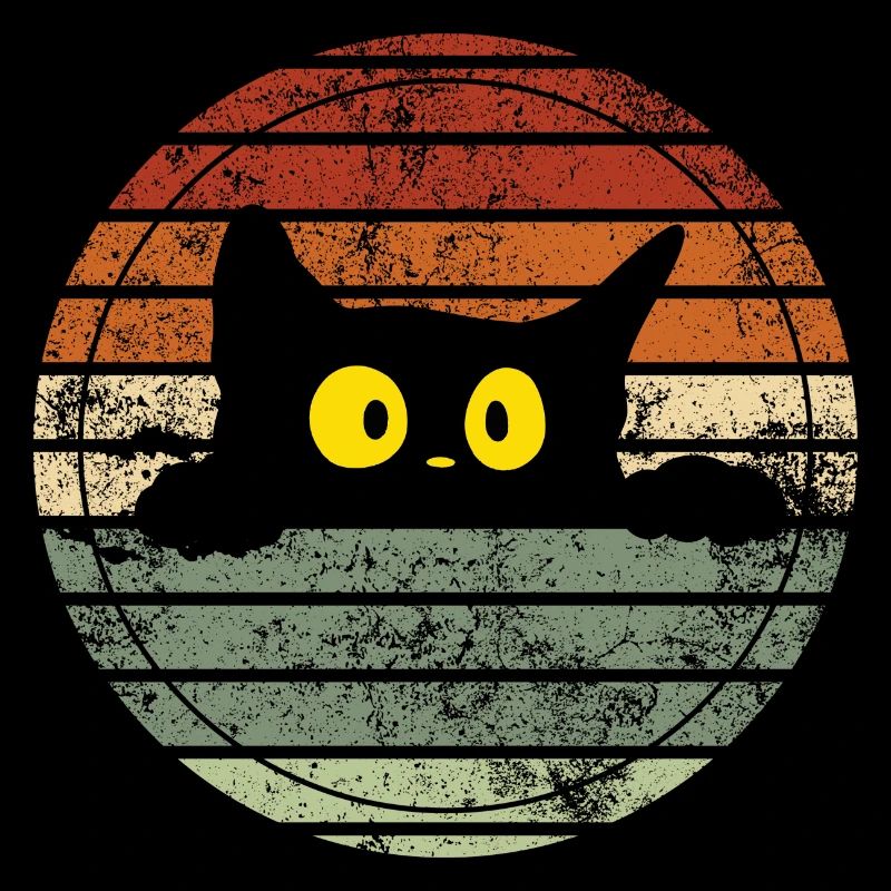 Chat rétro -idée cadeau vintage