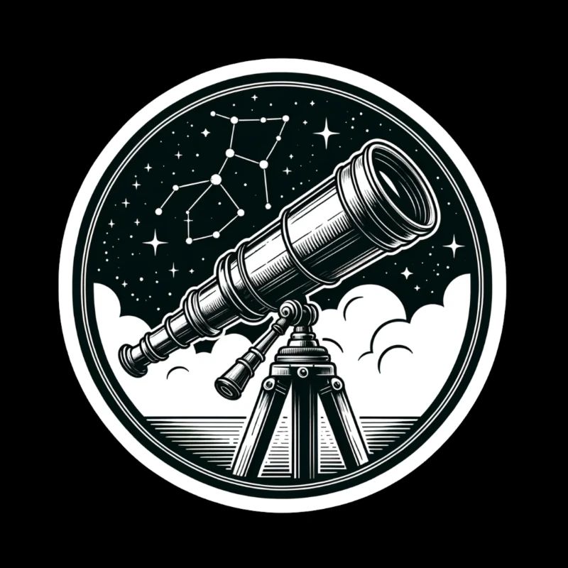 Télescope devant le ciel nocturne