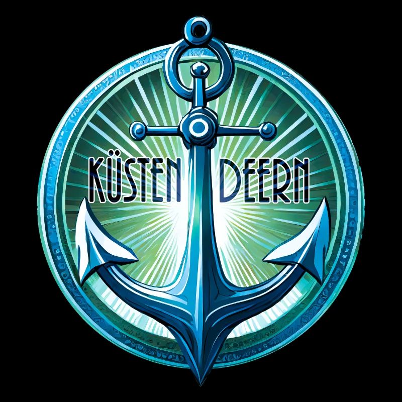 Küstendeern Ankeremblem Blau