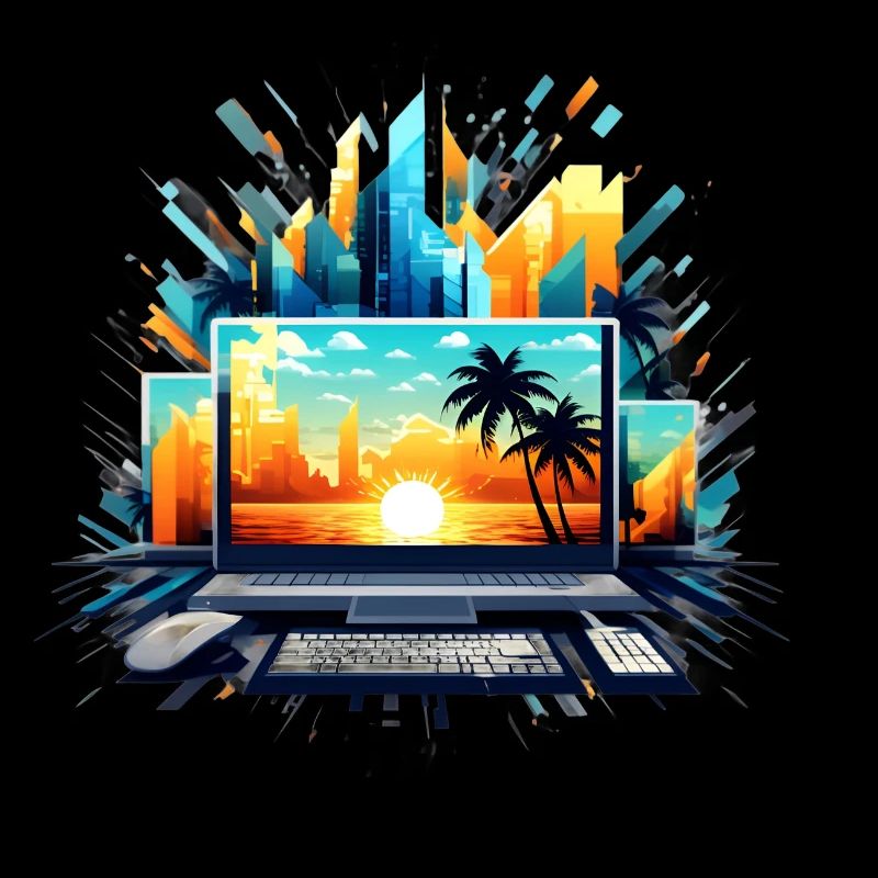 Cityscape, Sunset, Computer Chaos