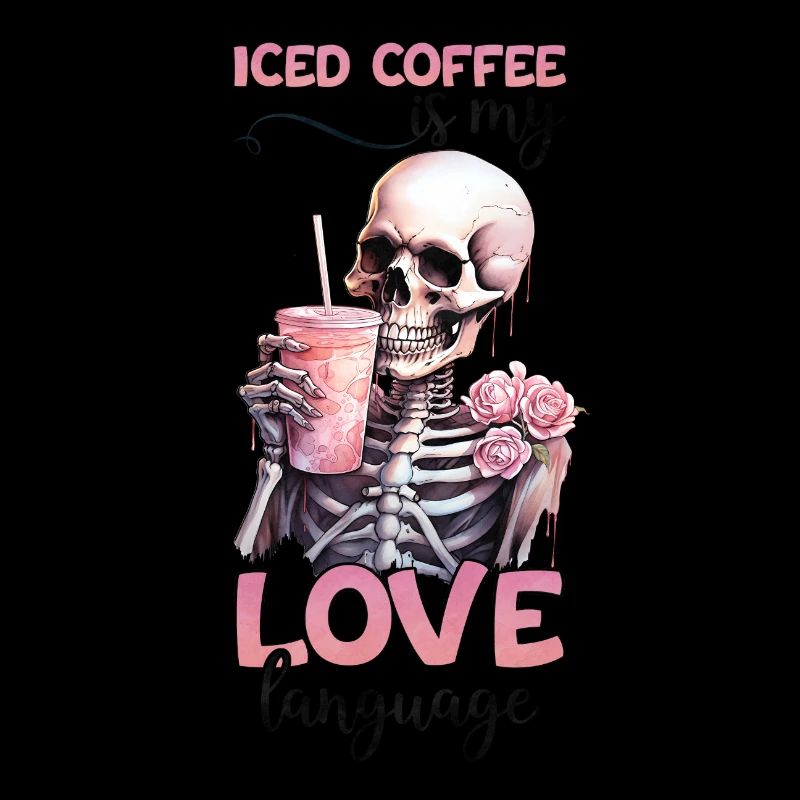 Iced coffee is my love Language Valentinstag Herz