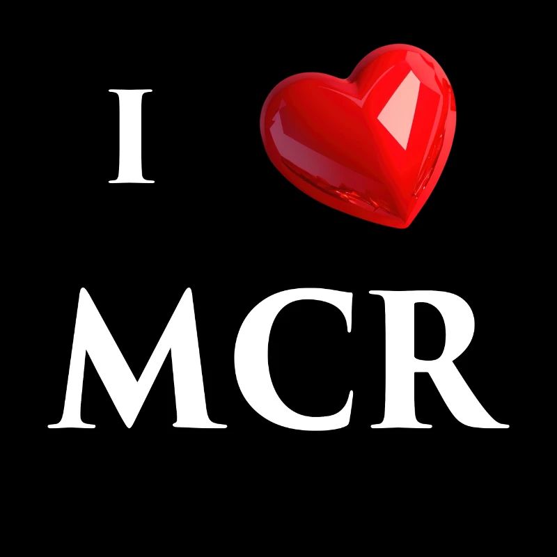 I Love Manchester - White Text