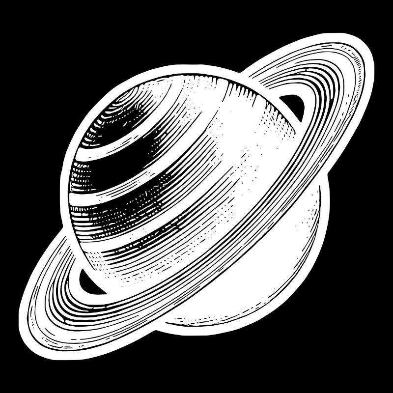 Ringed planet Saturn with ring system in the solar system