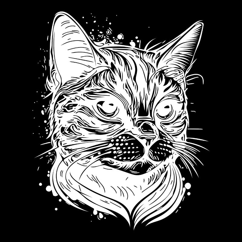 Hübsche Katze im Vintage Design