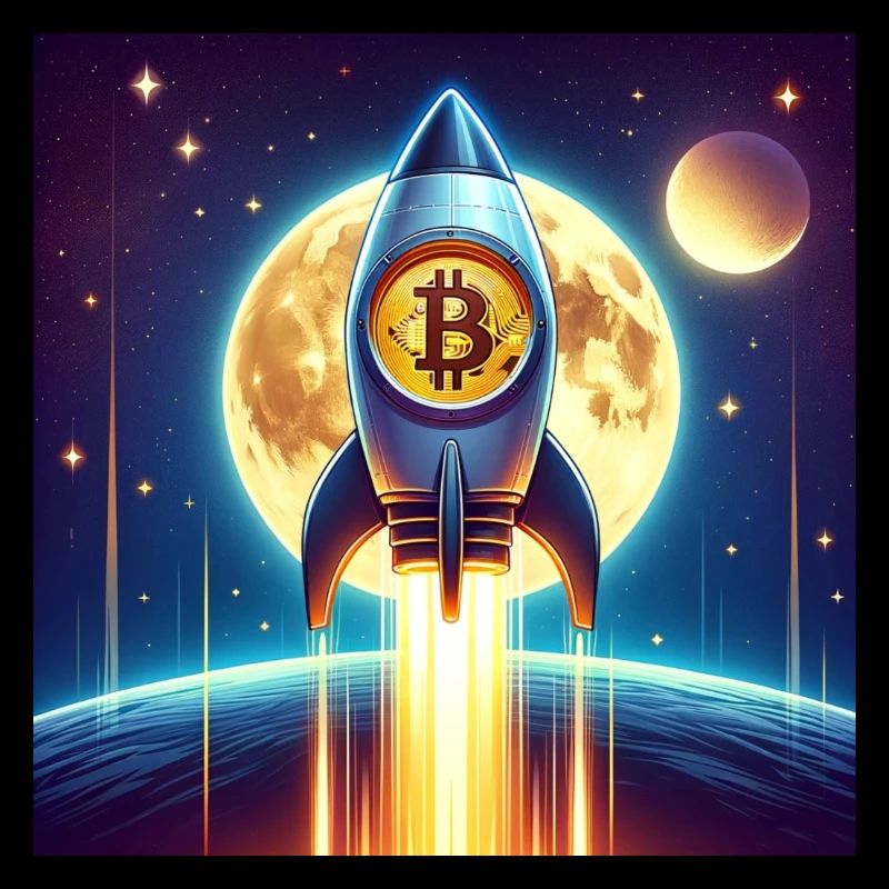 Bitcoin moon rocket