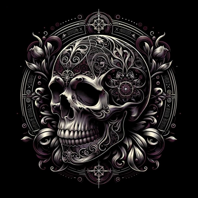 Mystischer Mandala-Schädel