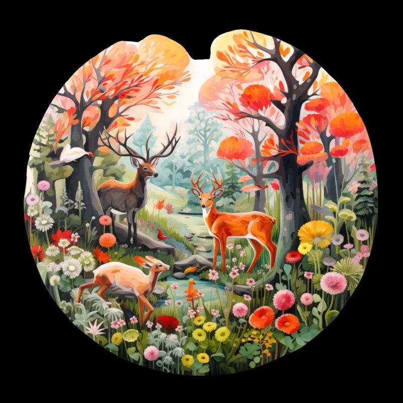 Scène de forêt printanière