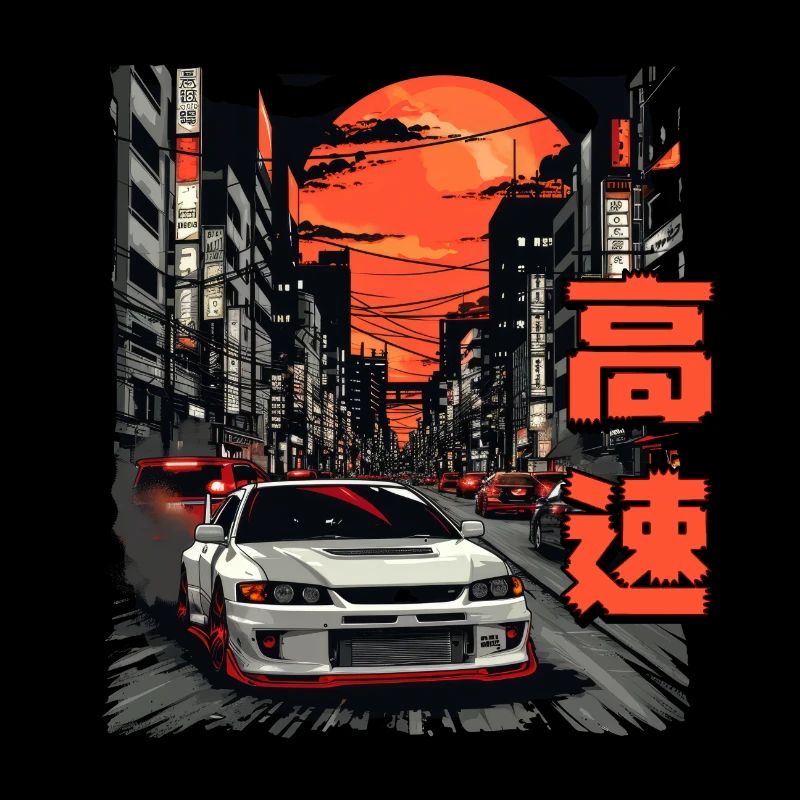JDM Lancer Evo Vintage Course de rue