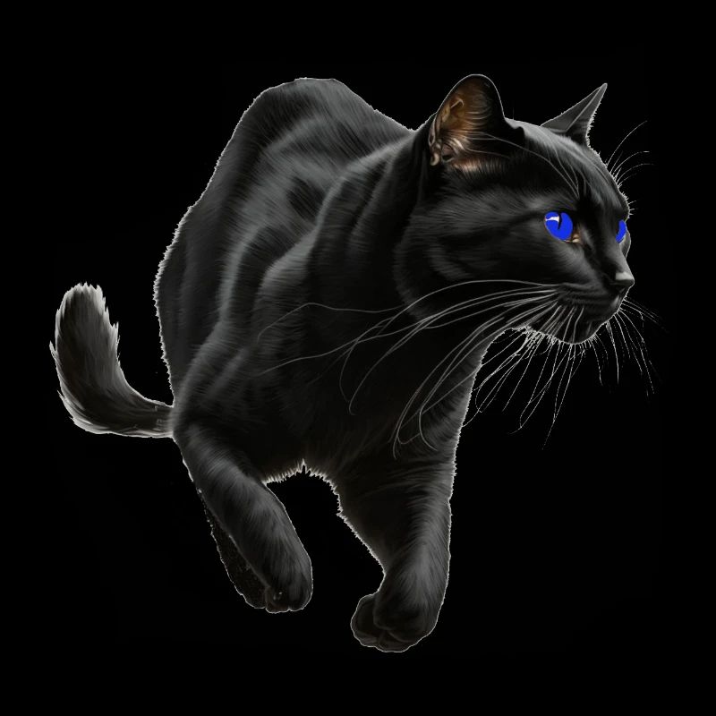 Schwarzer Panther , Schwarze Katze, Katzenbild
