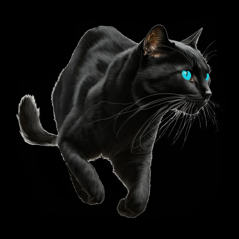 Schwarzer Panther , Schwarze Katze, Katzenbild