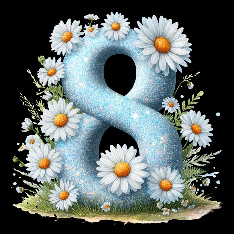 Nr. 8 eit digitale Hintergrundnummer Vektorzeichen Tal