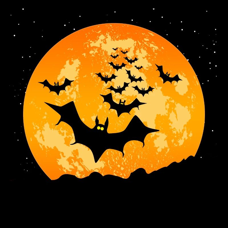 Halloween flying bats