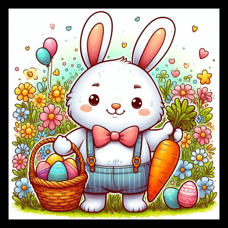 Cartoonish easter bunny