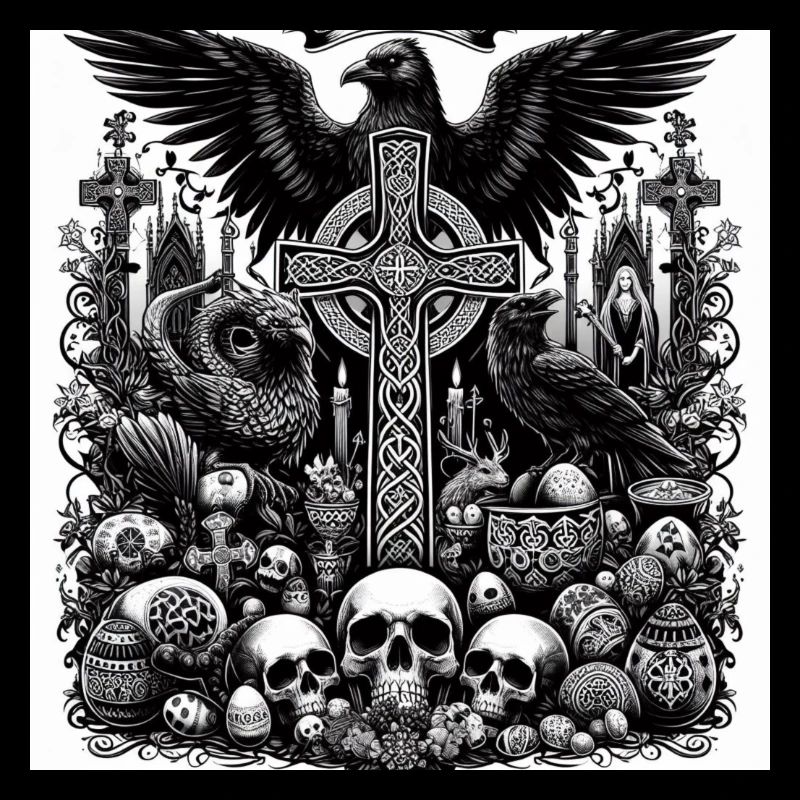 Gothic easter themed art