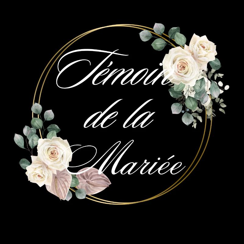 Témoin de la mariée fleur blanche -tshirt assorti