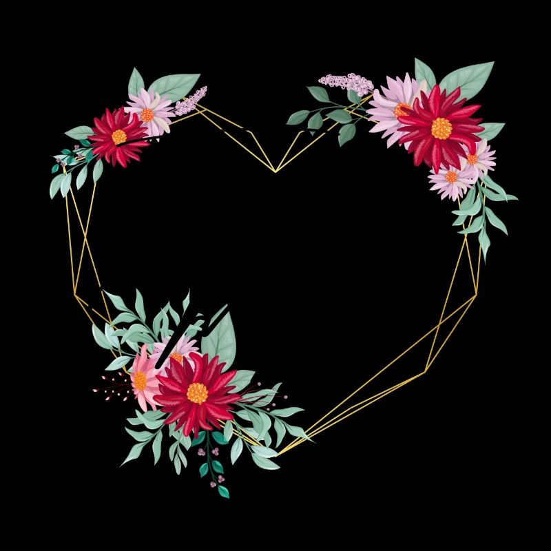 The bride's team floral heart-matching tshirt
