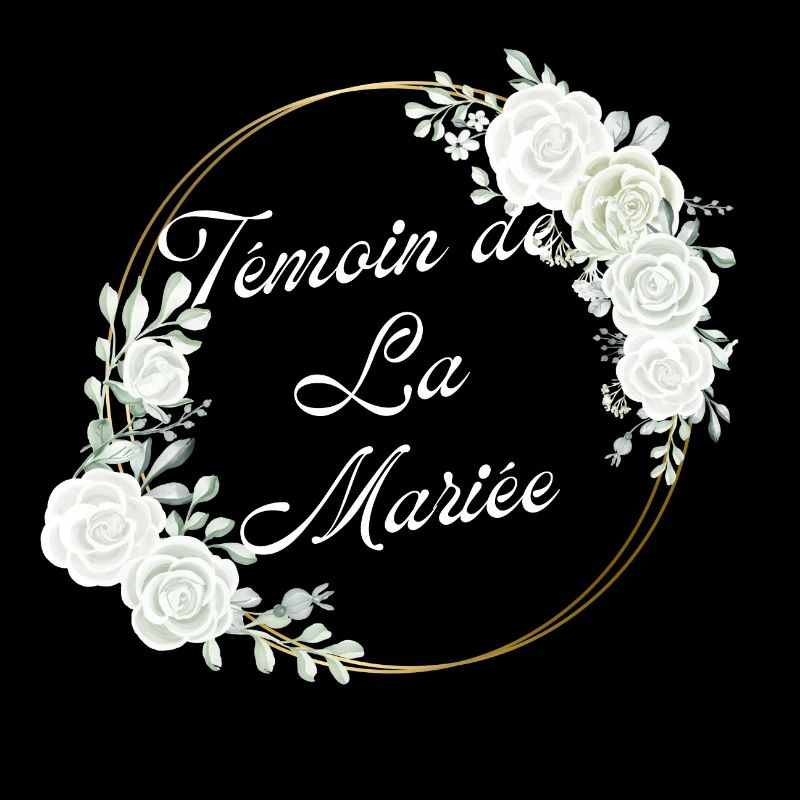 Témoin de la mariée fleurs blanches-tshirt assorti