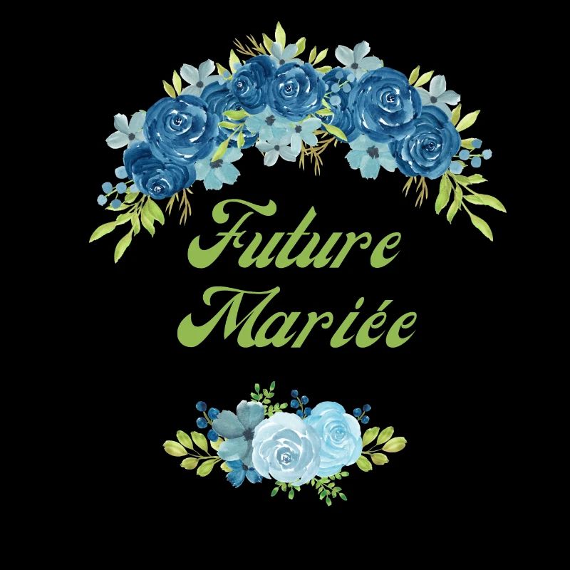 Bride-to-be Blue Flowers - Matching tshirt