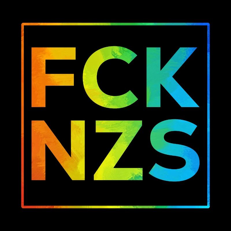 FCK NZS mit Rahmen Regenbogen