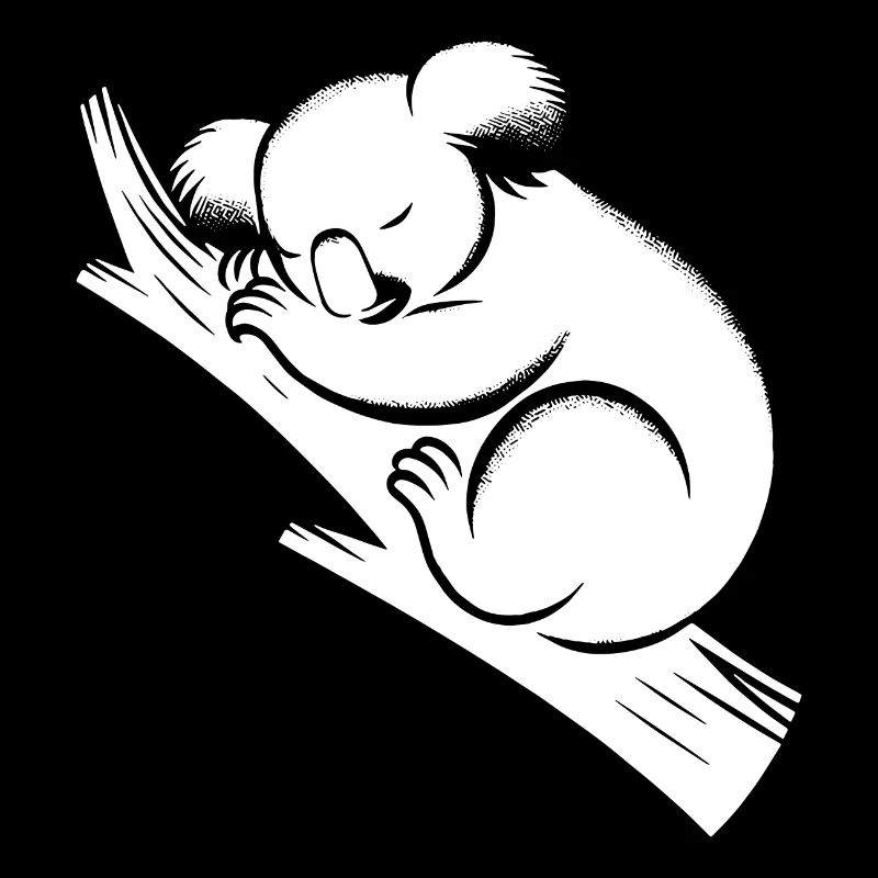 Schlafender Koala auf einem Ast