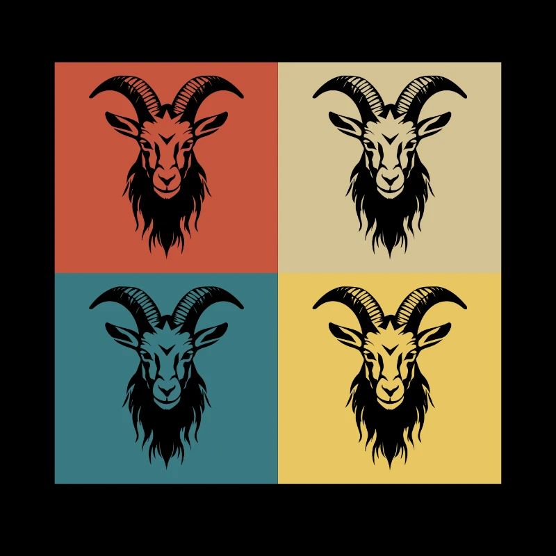 Retro Vintage Goat