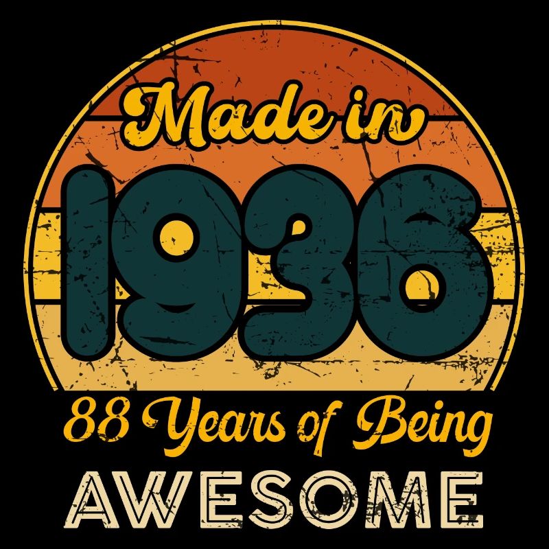 Né en 1936 - Vintage 1936 Anniversaire Rétro