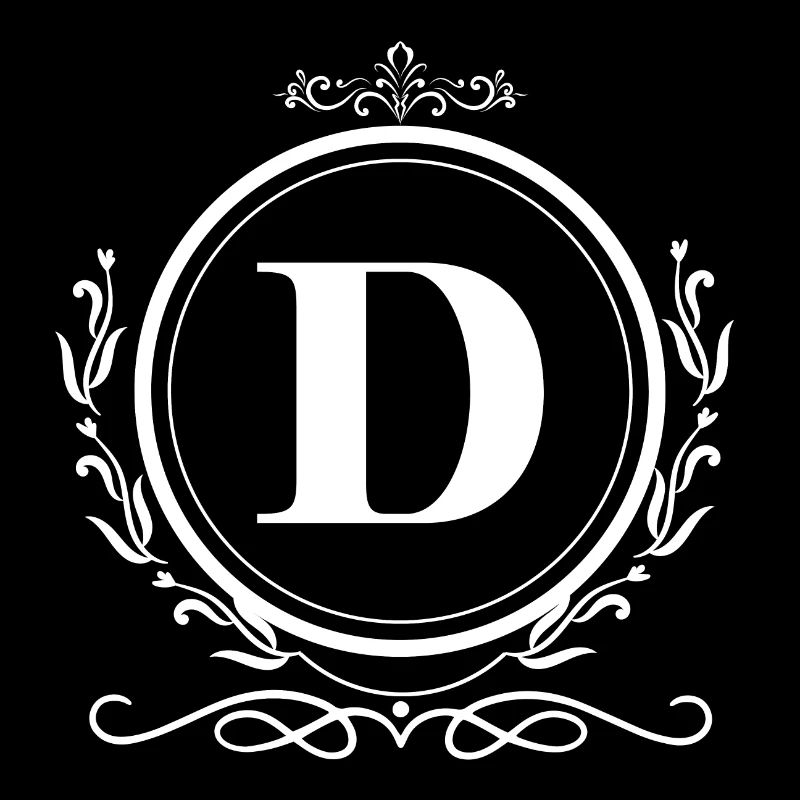 Buchstabe D Dekoration